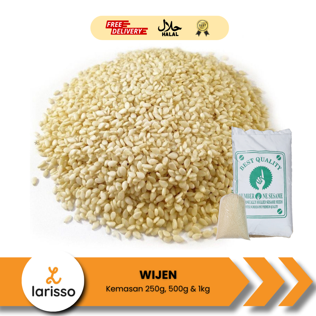 

Wijen Putih/Wijen Sangrai 250, 500gr & 1kg - Biji Wijen Putih/White Sesame