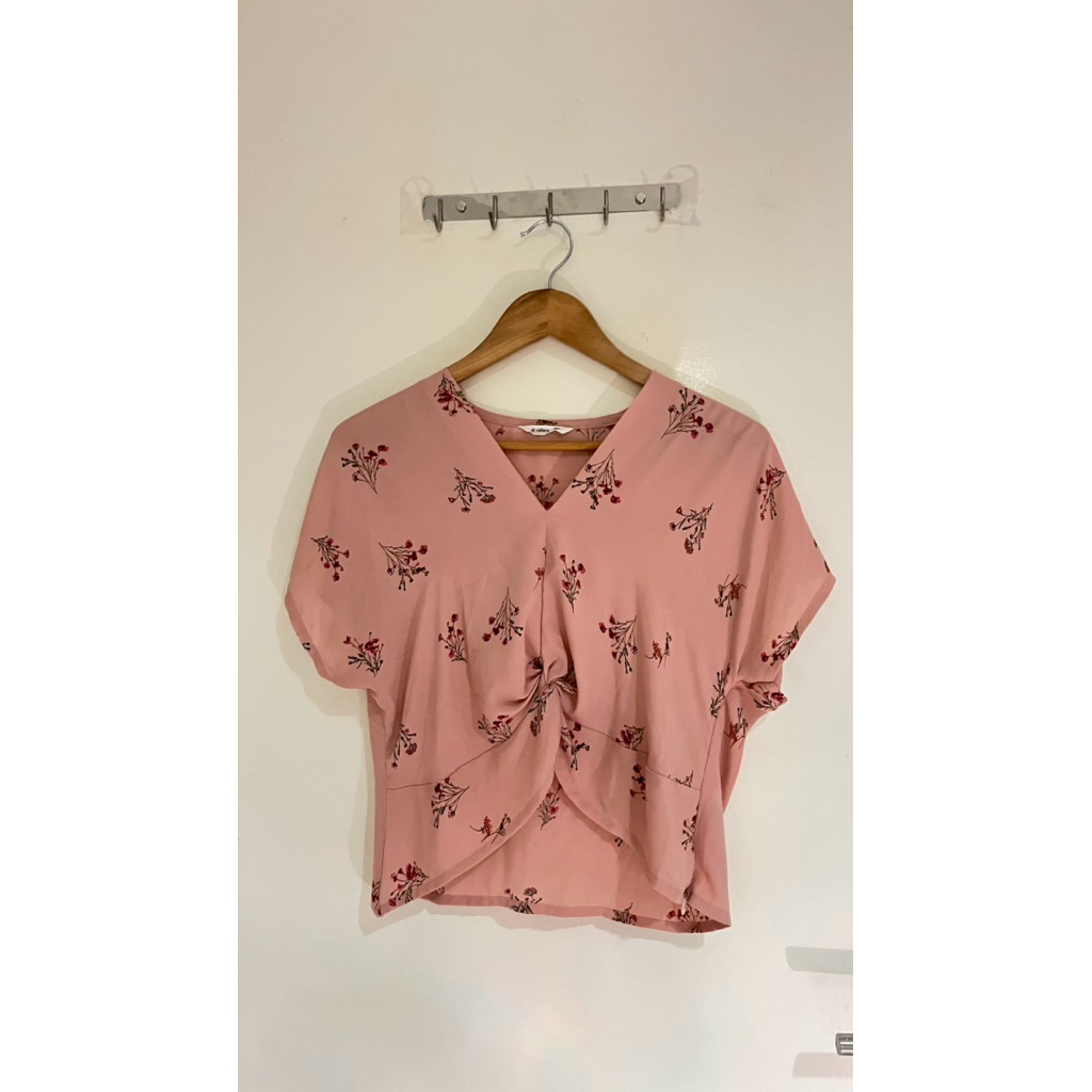 TERMURAH - Et Cetera Pink Floral Blouse - Atasan Wanita
