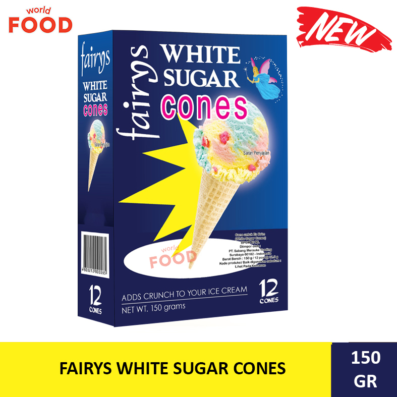 

FAIRYS WHITE SYGAR CONES -12 CONES 150GR-