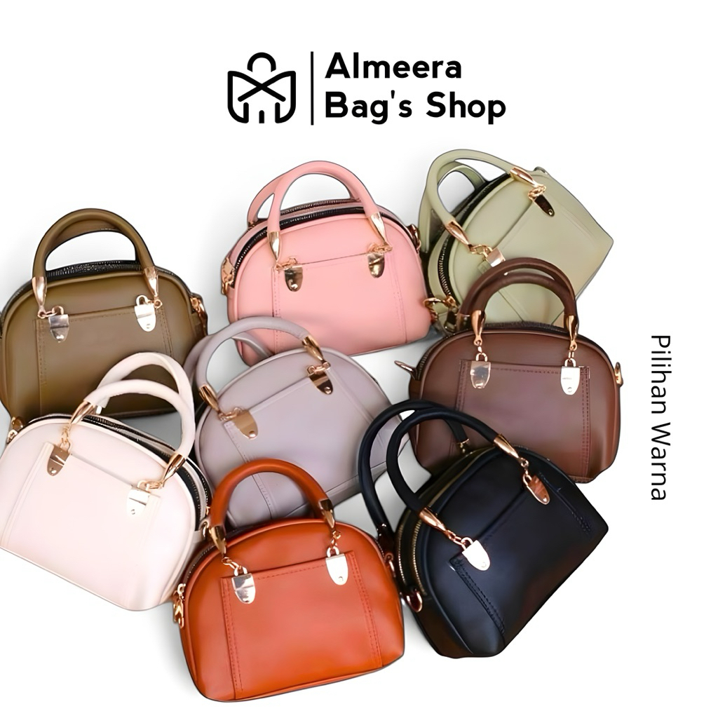 Almeera Bag - Alma Mini Polos TAS SELEMPANG FASHION 2RUANG TALI TENTENG BESI TERBARU SIMPE ELEGANT T
