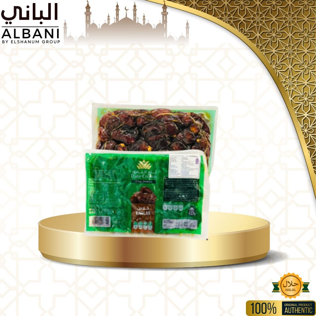Kurma Date Crown Khalas 1kg vacum | Kurma Khalas Thermo Vacum | Kurma Basah Lembut