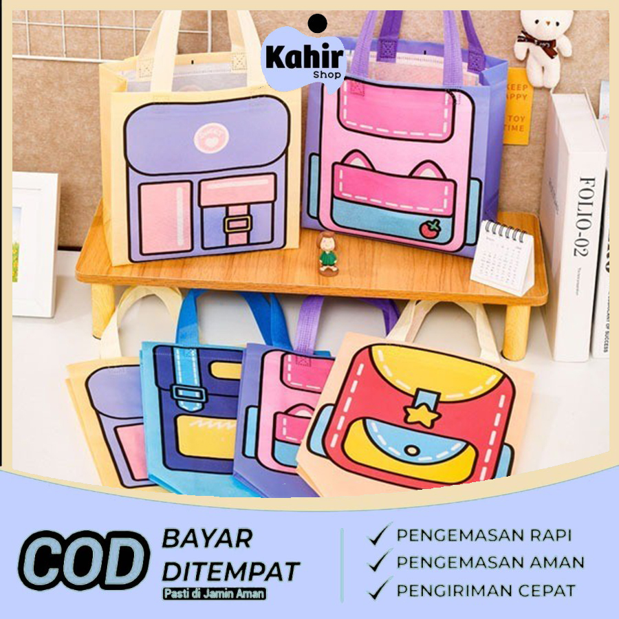 

Tas Goodie Bag Spunbond Non Woven Shopping Goodiebag Souvenir Gift Kantong Hampers Ulang Tahun Motif Tas