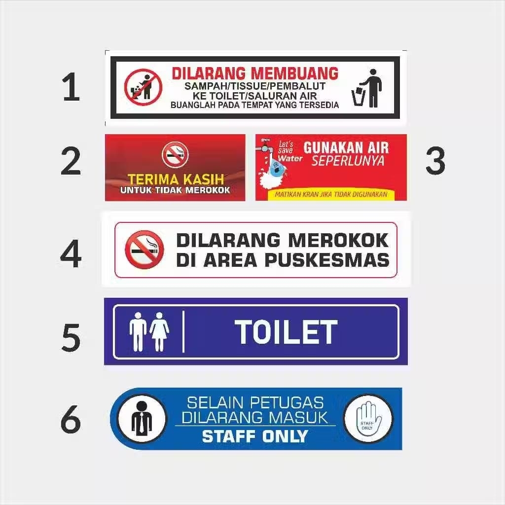 

Stiker Kantor, Sticker Selain Petugas Dilarang Masuk, Sticker Staff Only, Stiker Toilet, hemat Air
