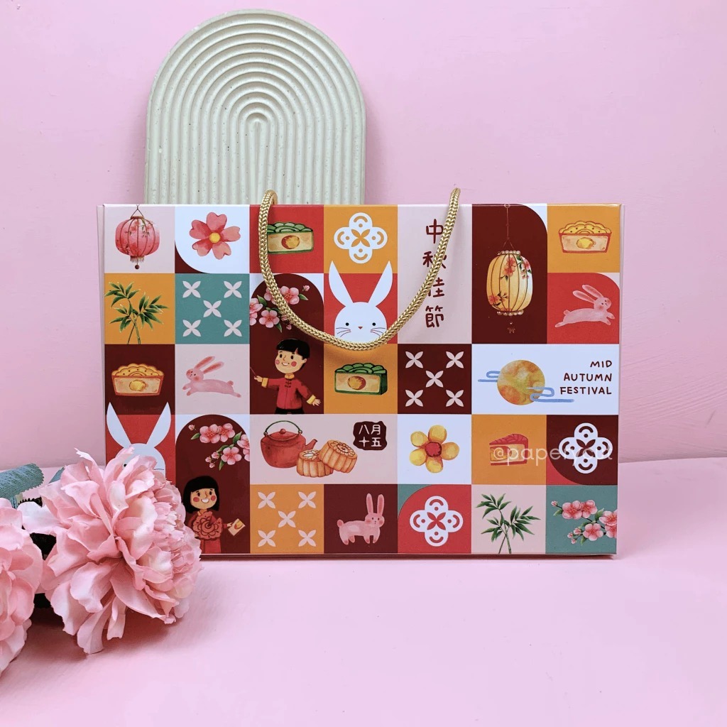 

Box Kue Tali Cookies Nastar Mooncake Festival Mid autumn sekat 6 Hampers Festival Mid Autumn 25 x 17 x 6 cm