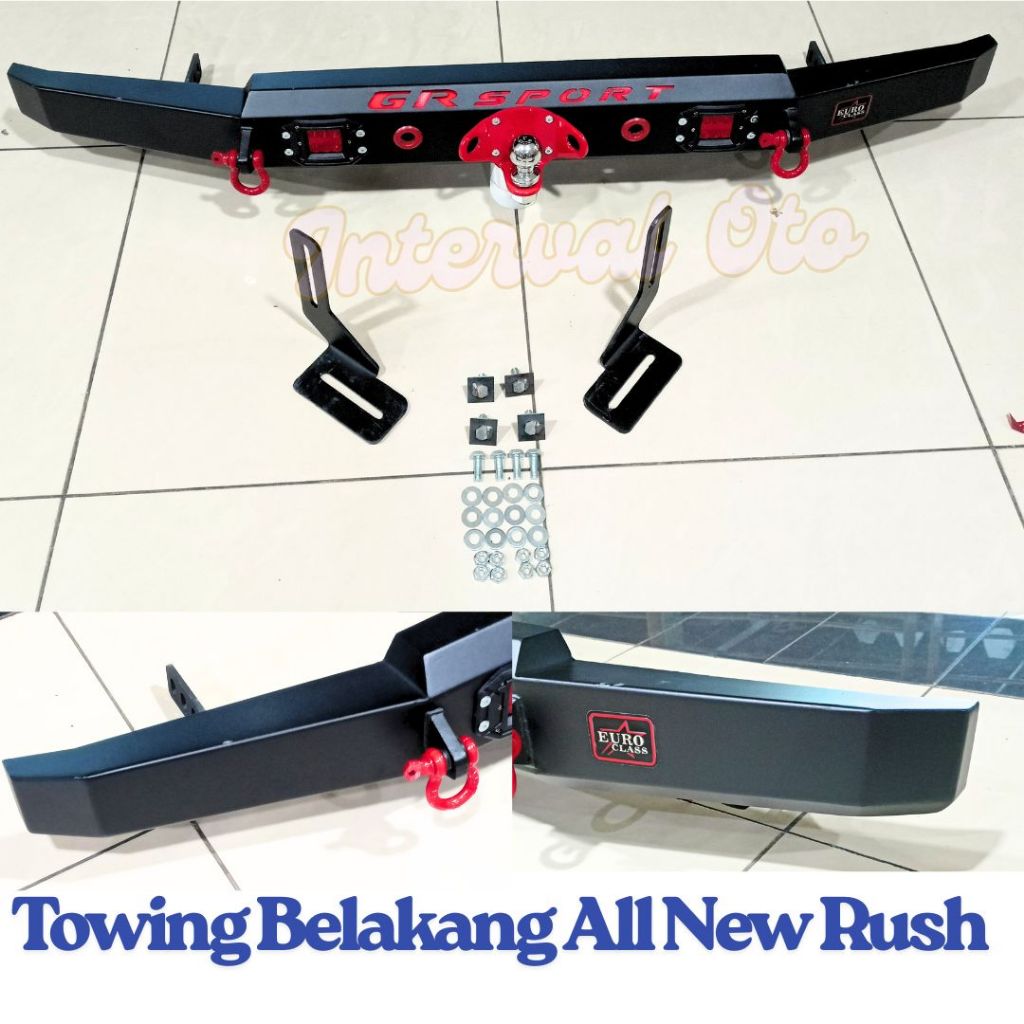 Towing Belakang Mobil Rush 2018-2023 Tanduk Pengaman Bumper GR Sport Custom Emboss