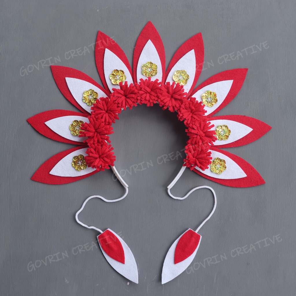 Bando merah putih flanel / bando merah putih bando karnaval
