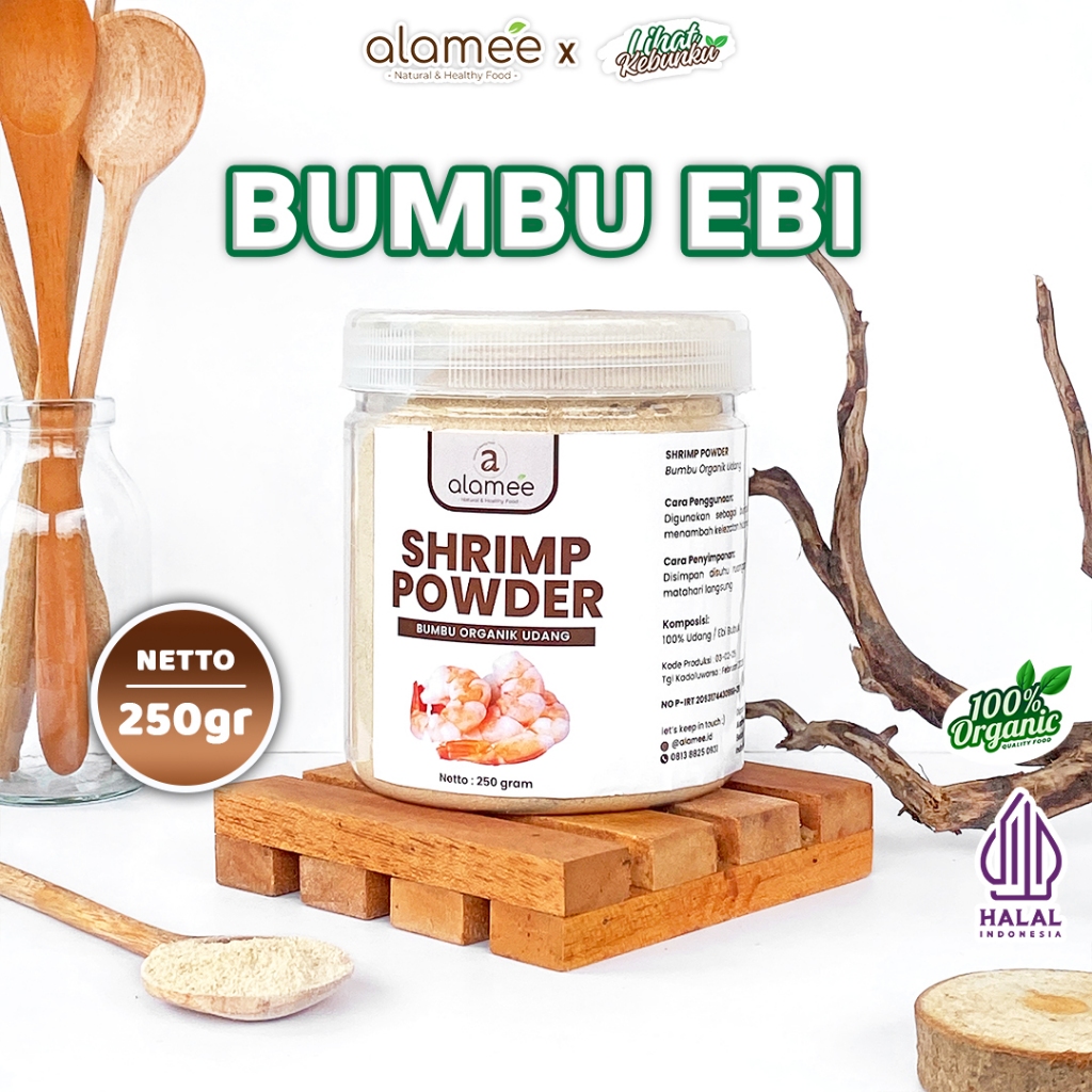 

ALAMEE Ebi Bubuk Halus Udang Bumbu Dapur Organik Shrimp Powder Giling Toples 250gr LIHAT KEBUNKU