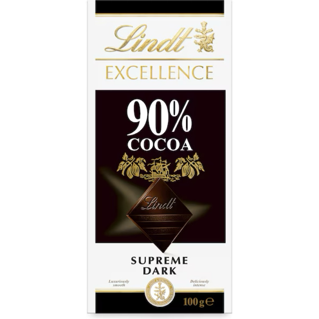 

Lindt Excellence 90% Cocoa Dark Chocolate Block 100g - Australia
