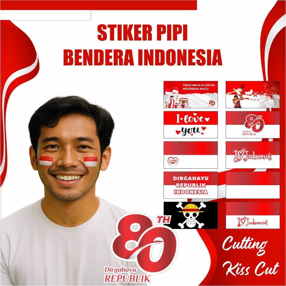 

Sticker Pipi Bendera Merah Putih 17 Agustus 2025