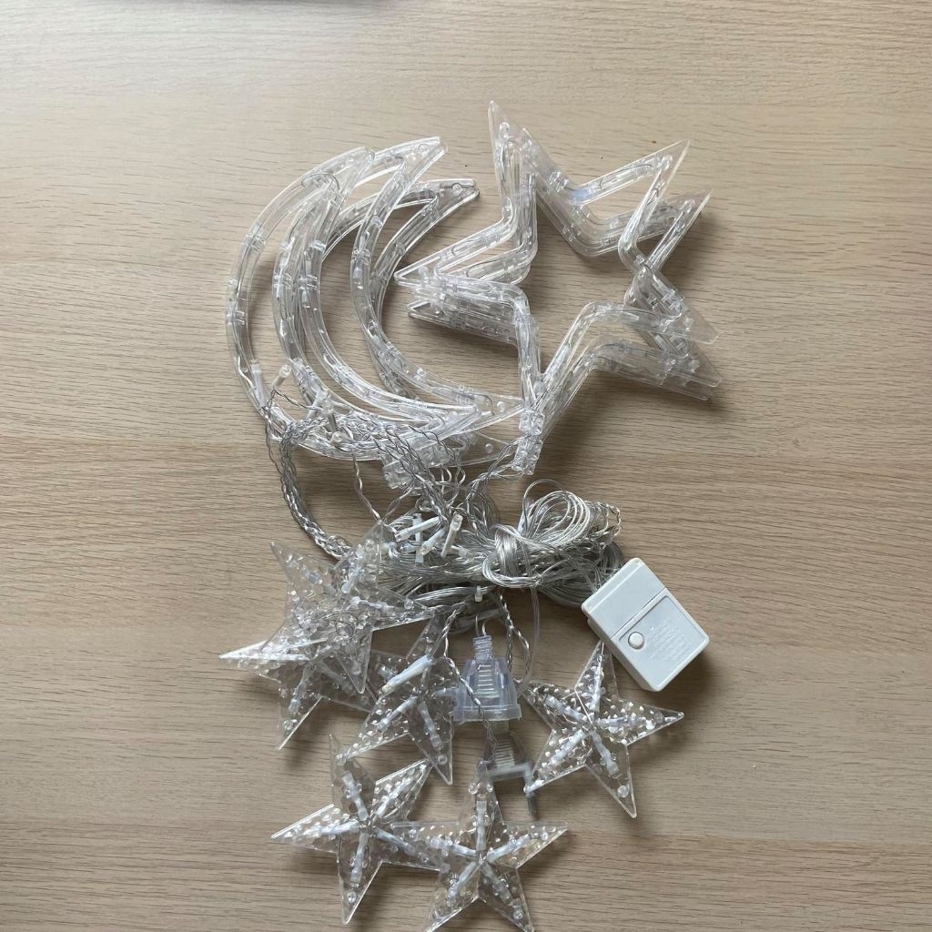 LAMPU TIRAI LED/LAMPU TUMBLER BULAN BINTANG STRING 3 METER