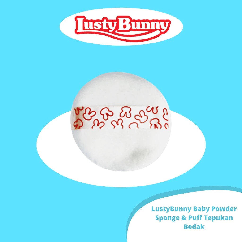 Lusty Bunny Powder Puff Tepukan Bedak Bayi Sponge Bedak Tabur Halus Shakababy_shop