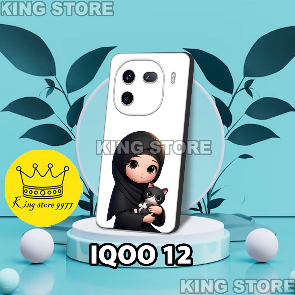 (KS24) Softcase karet untuk hp IQOO 12/Motif Hijab/casing IQOO 12/case IQOO 12 2025/silikon IQOO 12/