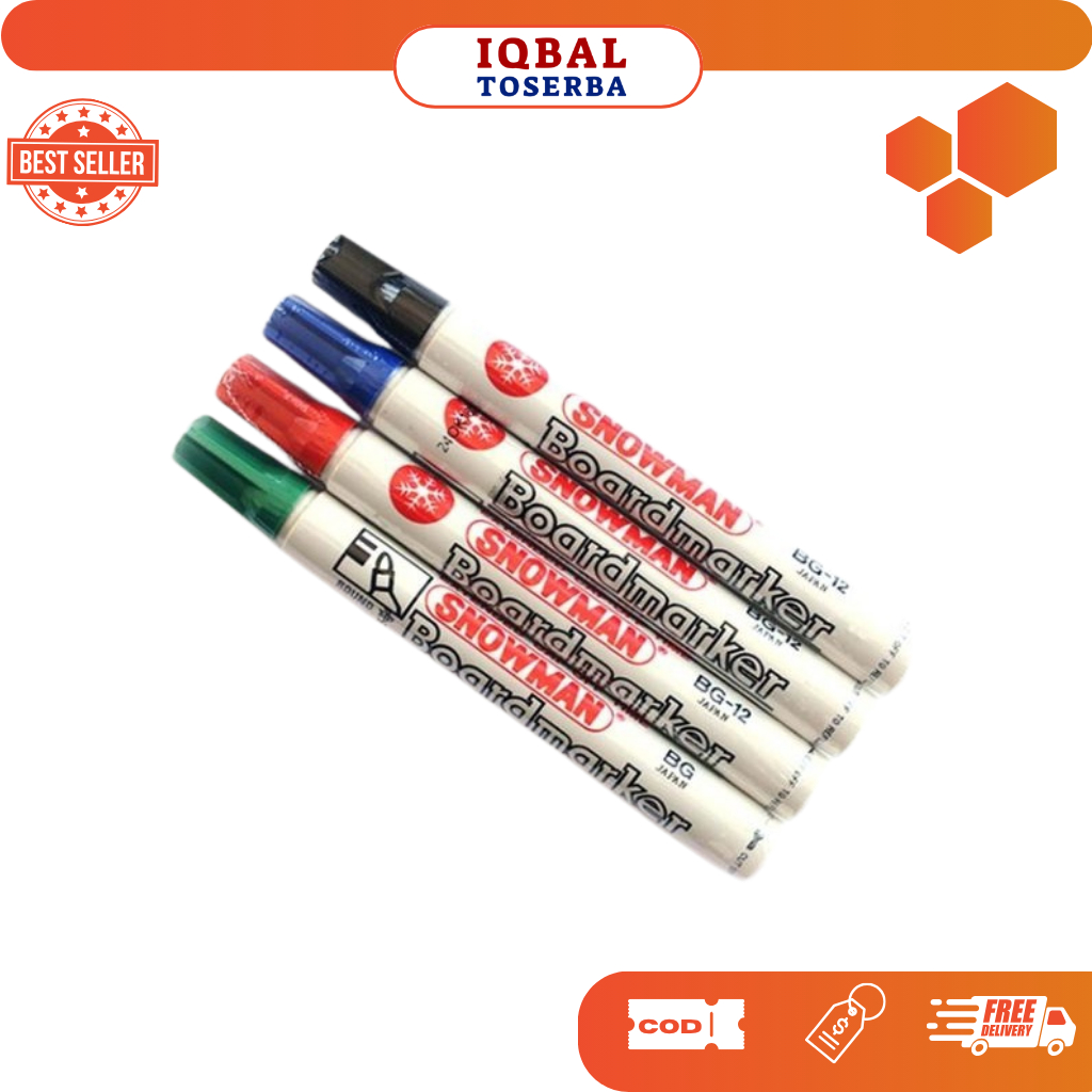 

Spidol Snowman BG-12 untuk Papan Tulis Putih - Stationery