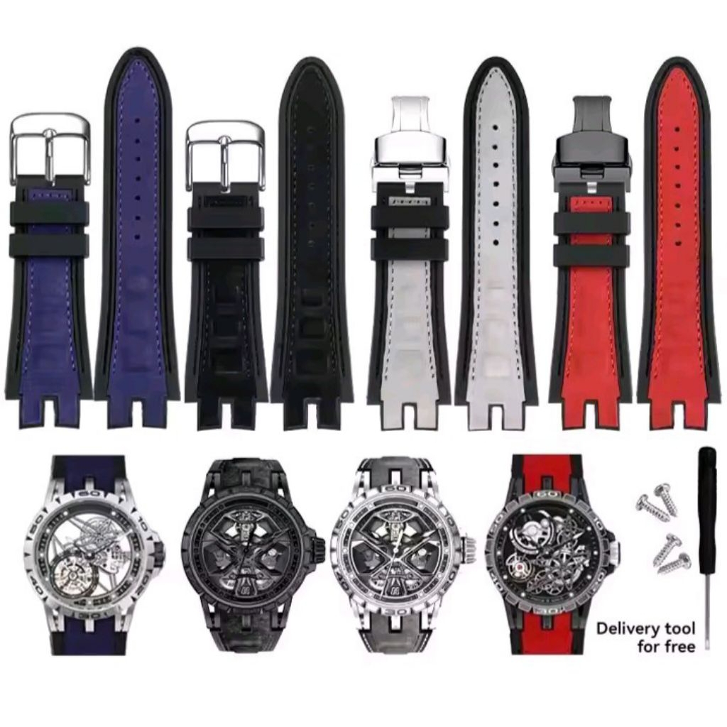 STRAP TALI JAM TANGAN ROGER DUBUIS AVENTADOR EXCALIBUR TALI JAM RD PREMIUM