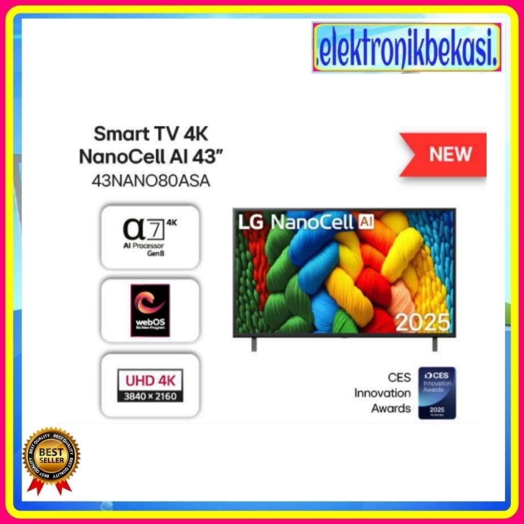 LED TV SMART LG 43NANO80ASA / LED LG 43 NANO 80 ASA / LED LG 43 INCH