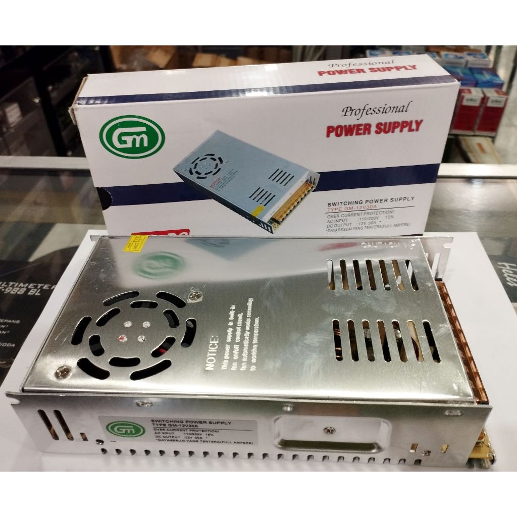 POWER SUPPLY ADAPTOR SWITCHING 12V 30A FULL AMPERE