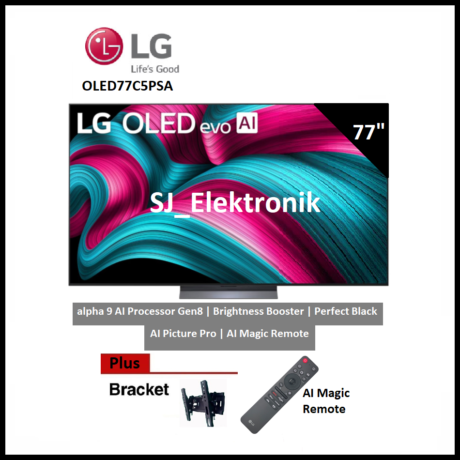Braket + LG OLED77C5 / OLED 77C5 OLED evo C5 Smart TV UHD 4K 77 Inch | OLED77C5PSA