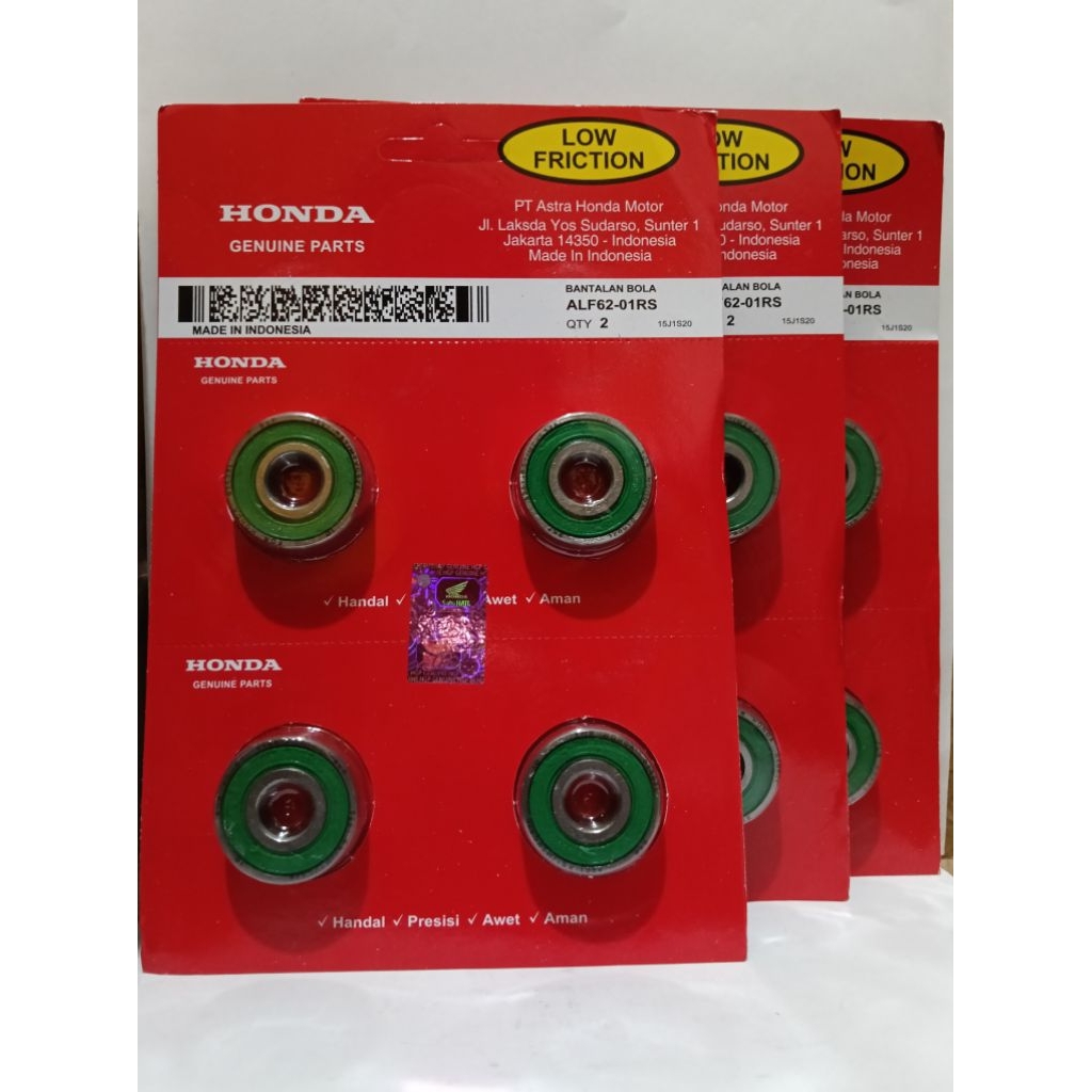 1 set / 2pcs BEARING LAHER RODA DEPAN 6201 RS MOTOR BEBEK & MATIC VARIO BEAT SCOOPY SPACY GENIO SUPR