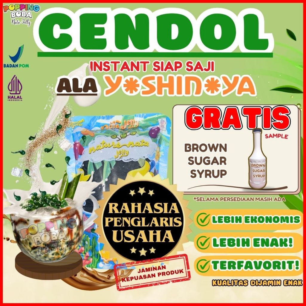 

JellyCendolKecebongAlaYoshinoyaCocokDengan FLAVORICH Sirup Sirop Syrup - Jelly Cendol Kecebong 500 Gram | Cocok Untuk Semua Jenis Minuman