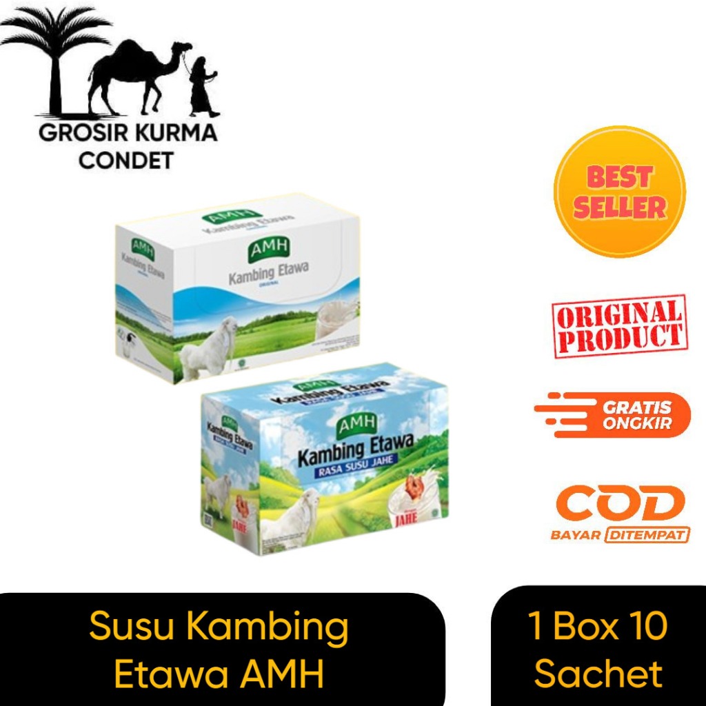 

AMH Susu Etawa Full Cream BOX Plus Jahe Merah 10 sachet Original