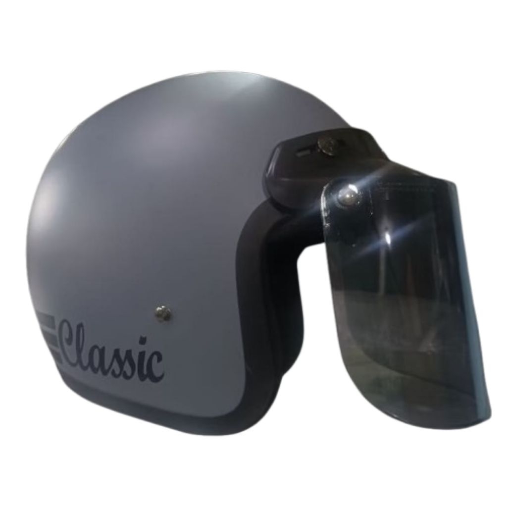 COD HELM BOGO CLASSIC DEWASA kaca datar hitam