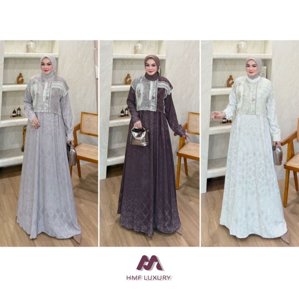 COD/Kameela dress vol 2 by Hmf luxury/gamis hmf/pakaian muslimah