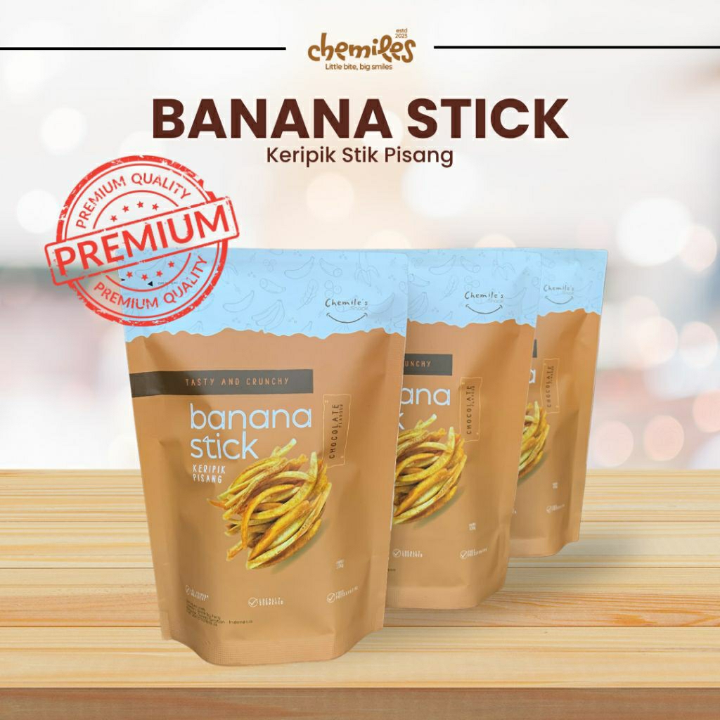 

Keripik Pisang Keripik Buah BUNDLING 3PCS BANANA STICK CHOCOLATE / STIK PISANG 100g