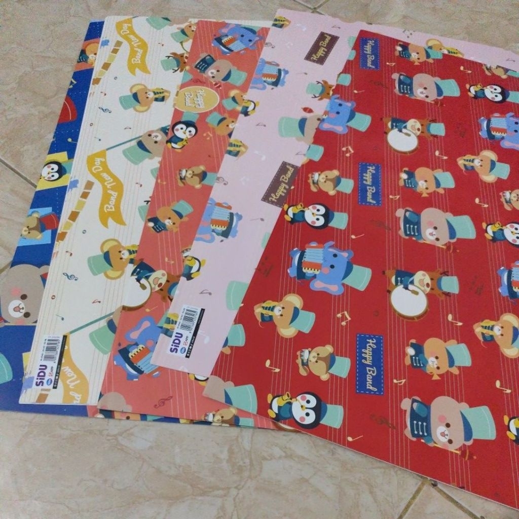 

kertas kado penguin bear sidu glossy