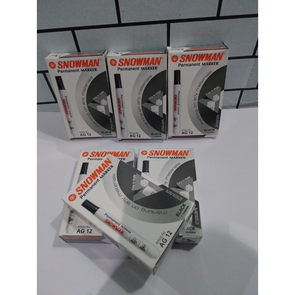 

Spidol Snowman permanent Marker Hitam Rp 62.500/pak isi 12pcs