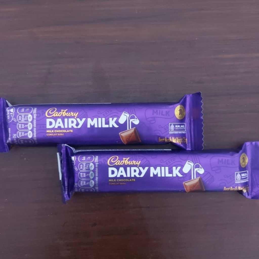 

Cokelat Susu Cadbury Dairy Milk Milk Chocolate 25gr x 2 pcs