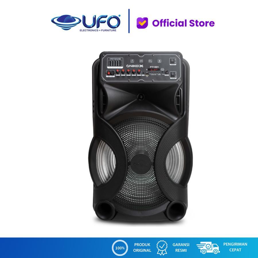 NIKO Trolley Speaker PT1501 15 Inch Produk Original dengan Pengiriman Cepat dari UFO Official Store