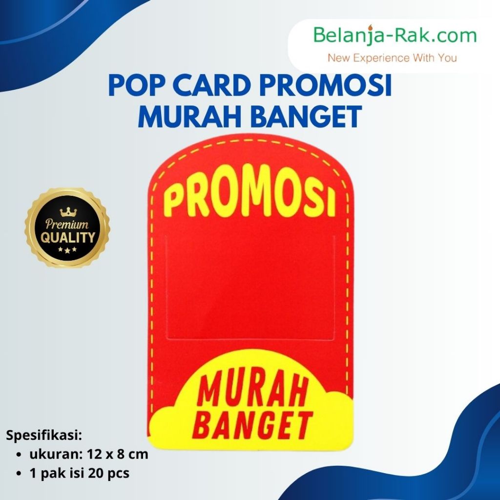 

Pop Card PROMOSI kertas promo 1 Pack isi 20Pcs