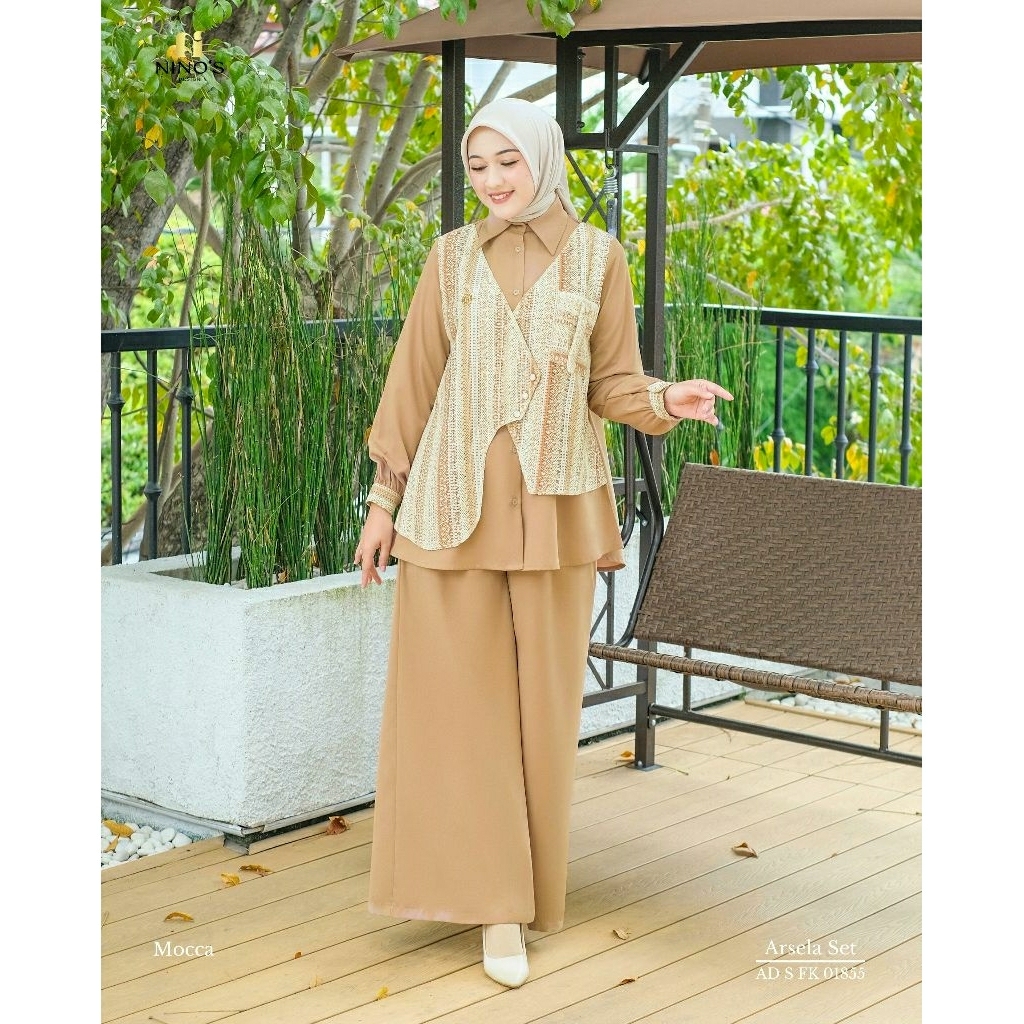 ARSELA SET KULOT ORI BY NINOS DESIGN / SETCEL / SET KULOT / SET TUNIK / SETELAN BAJU WANITA / KULOT 