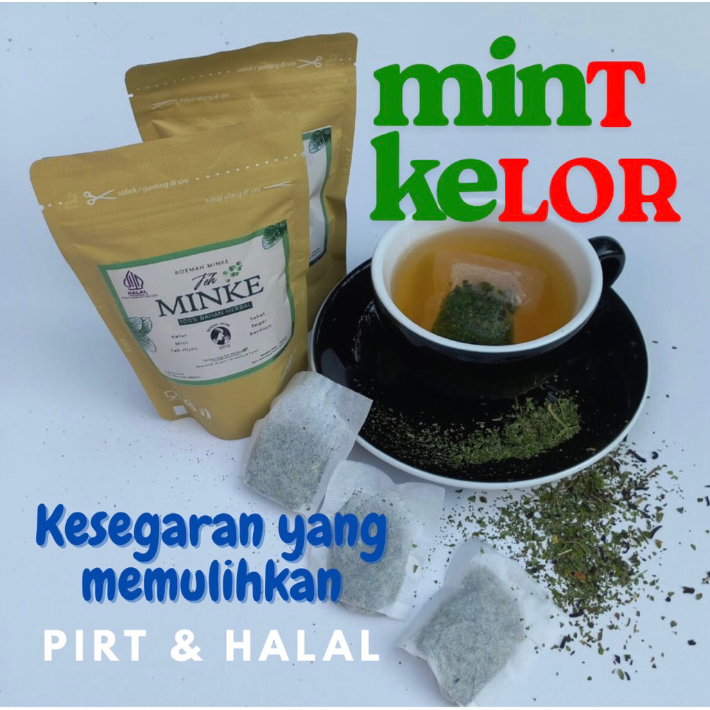 

Minke Minuman Seduh Perpaduan Daun Teh, Kelor serta Mint Berbentuk Celup dan Tubruk