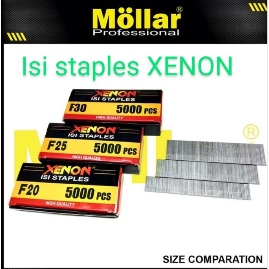 

xenon isi steples F30 REFILL 5000pcs paku tembak air nailer