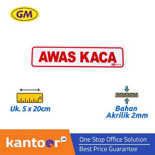 

GM LABEL AWAS KACA LK-101 KECIL