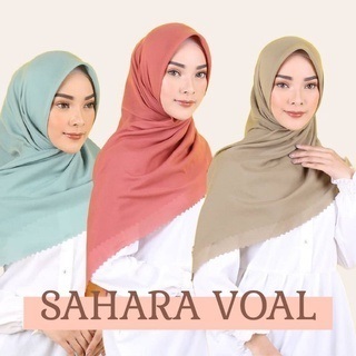 Hijab Segi Empat Polos : Sahara Voal (Ukuran 120 x 120)