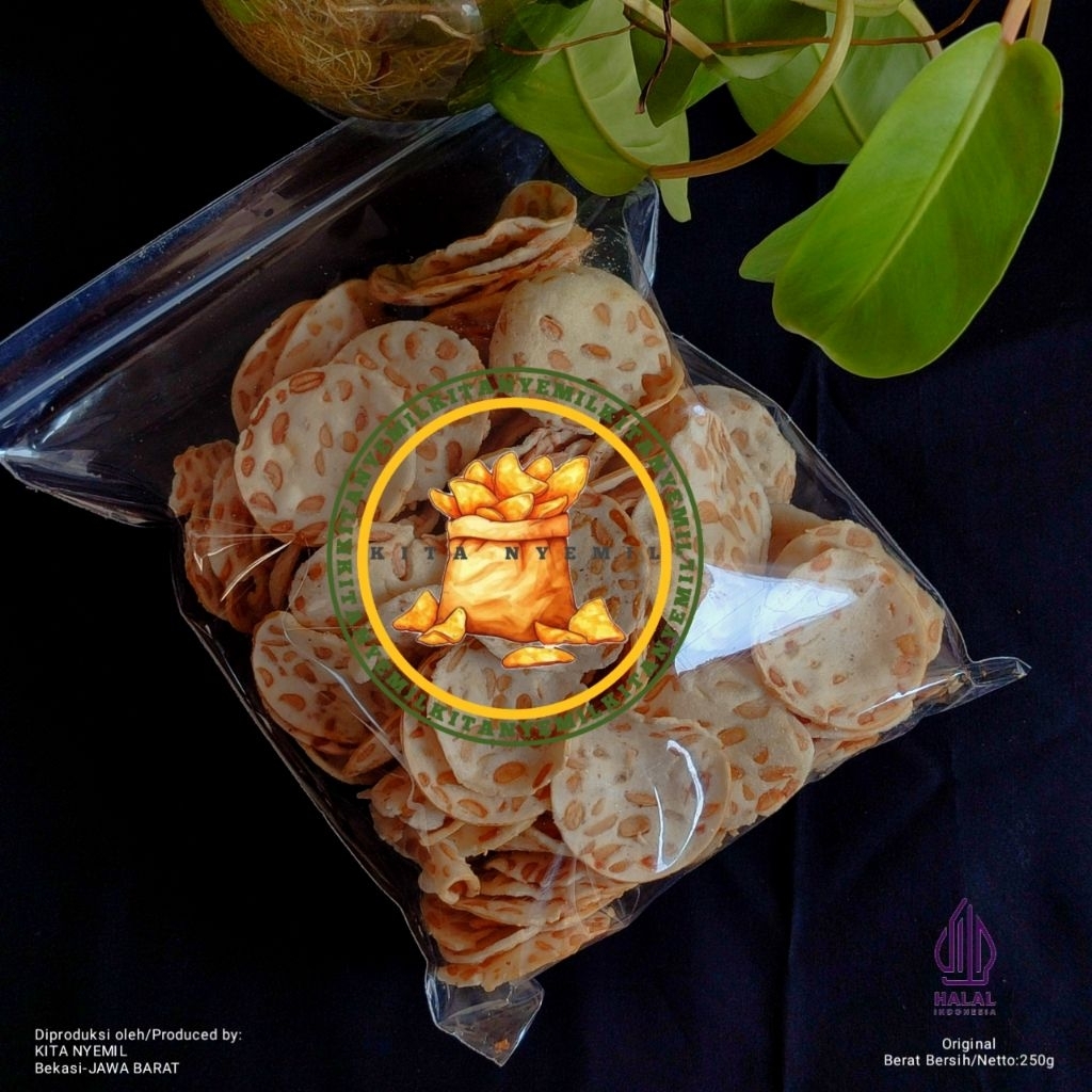 

250gram cemilan jajanan keripik tempe putih enak gurih Original Balado