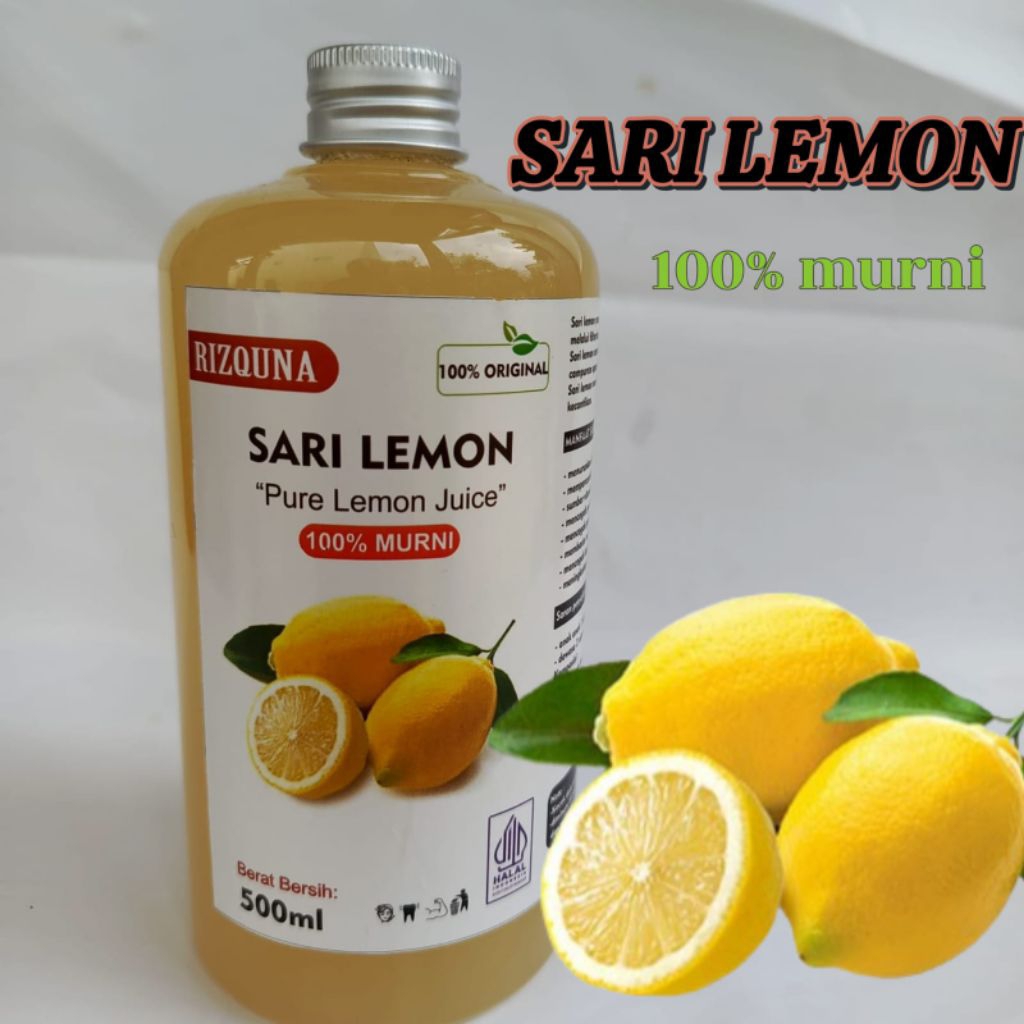 

sari lemon 500ml - sari lemon RIZQUNA murni - sari lemon diet detox