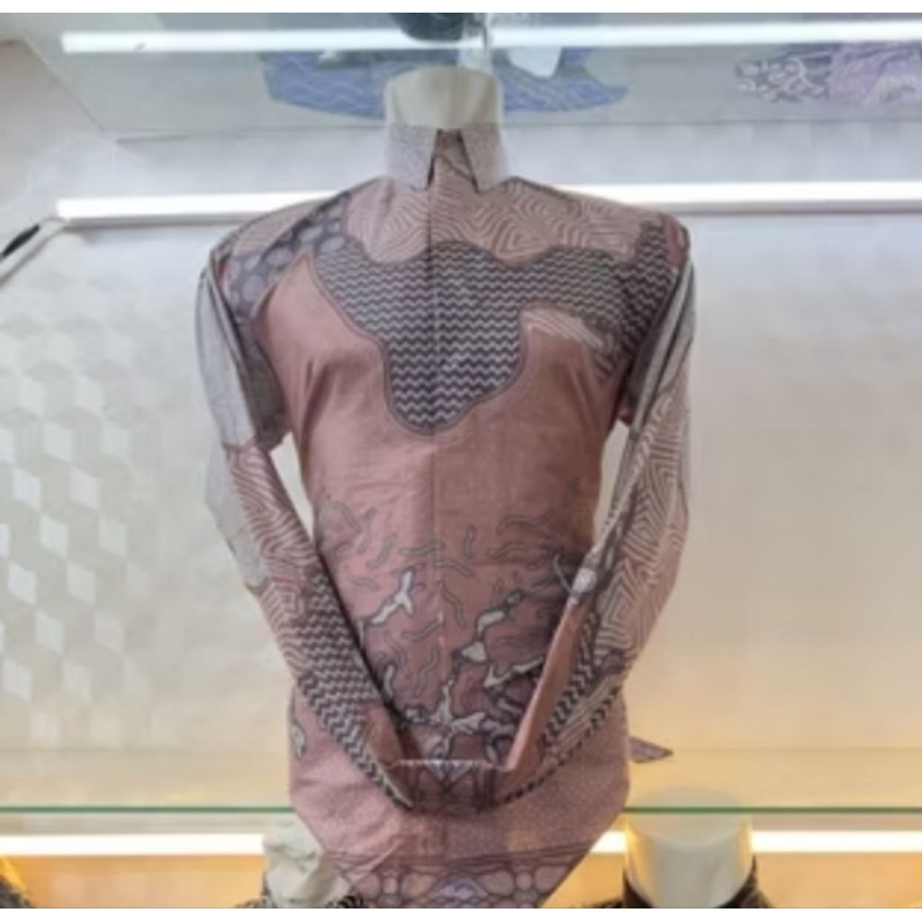 GANESA PINK PASTEL batik pria lengan panjang