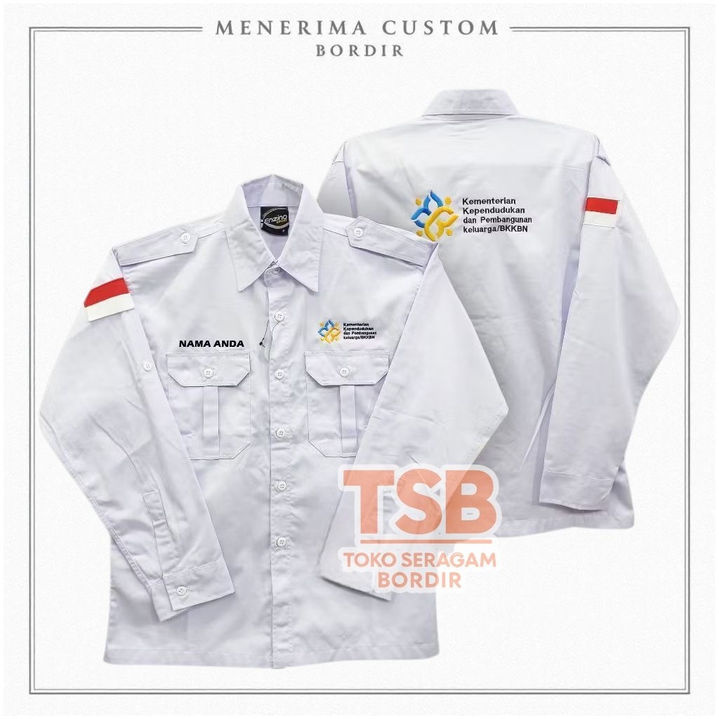 Kemeja Kemendukbangga Bkkbn Seragam Kemeja Kemendukbangga Bkkbn PDH Kemendukbangga Bkkbn Pria Wanita