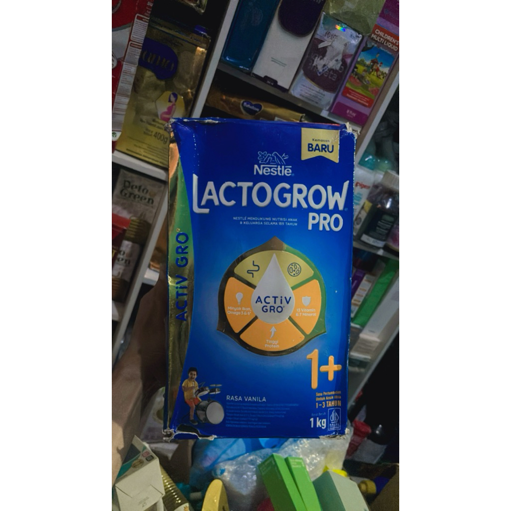 

Lactogrow pro 1+ rasa vanila 1 kg, Exp Agustus 2026.