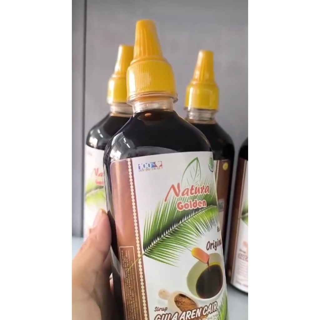

Gula Aren Cair Original & Caramel Natura Golden 650 Gr