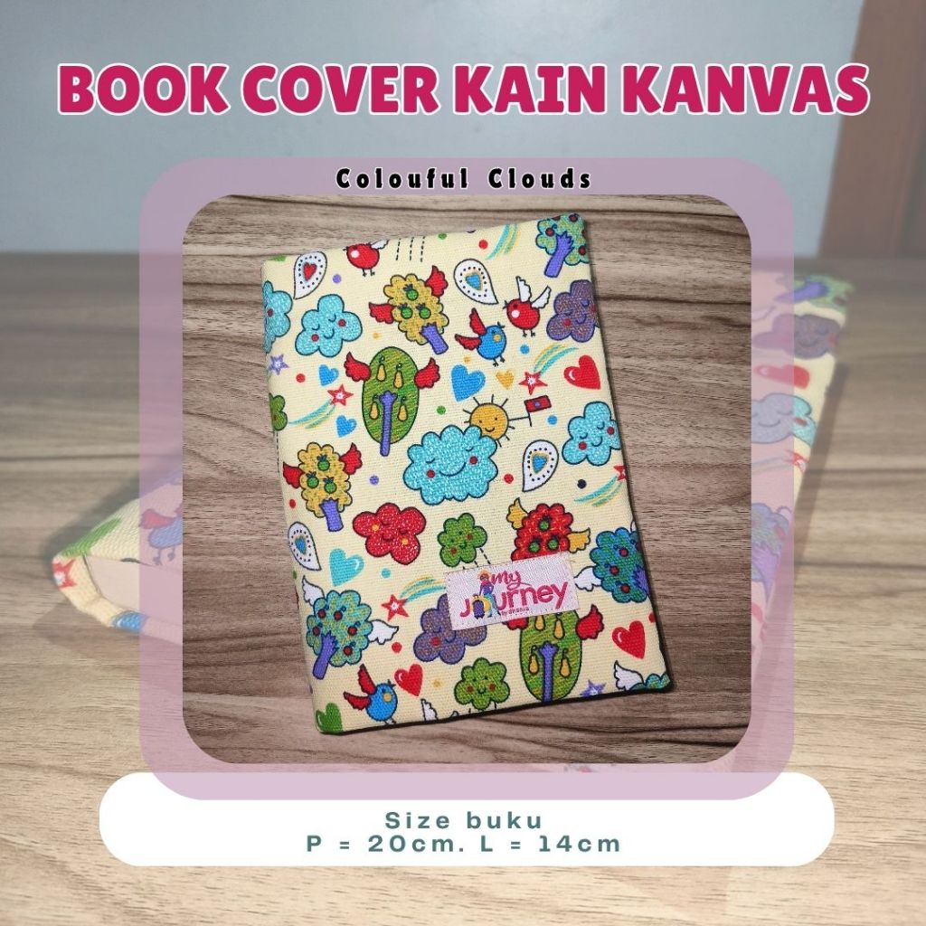 

Cover Buku Kain Kanvas 1 Lapis Kain dan Pembatas Buku Kain Pen holder Bookmark