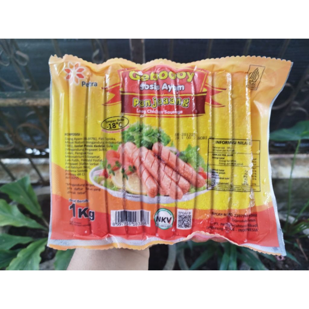 

Geboooy Sosis Ayam Panjang (isi 30pcs) Kemasan 1kg