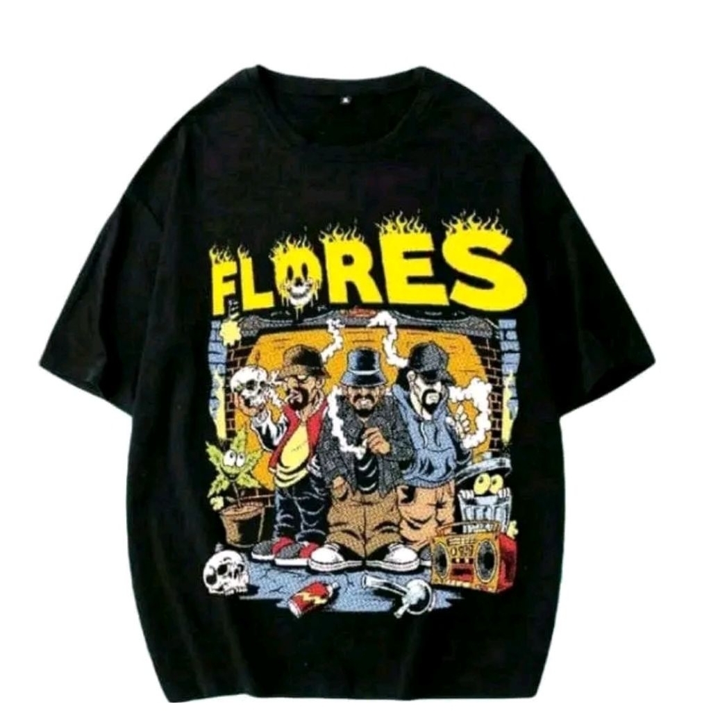 Kaos T shirt Flores