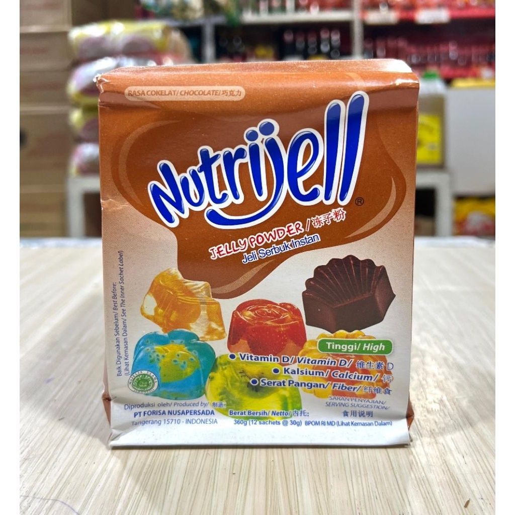 

Nutrijell Coklat / Jeli Serbuk Instan 360 gr (12 Sachet x 30gr)