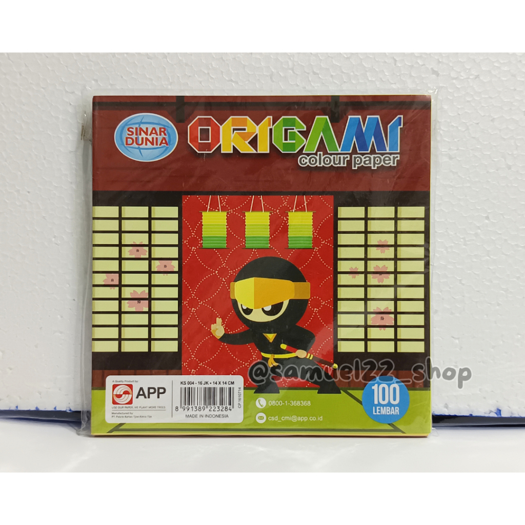 

Kertas Lipat / Kertas Origami Sidu 14 × 14 100 T Isi 100 Lembar