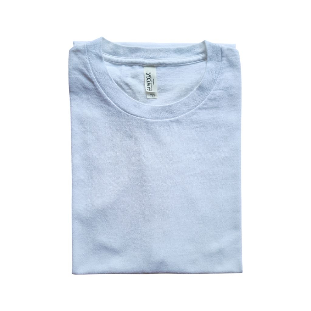 T-Shirt ALSTYLE APPAREL AAA  Basic - WHITE - Kaos Polos (Likeblackmerch)