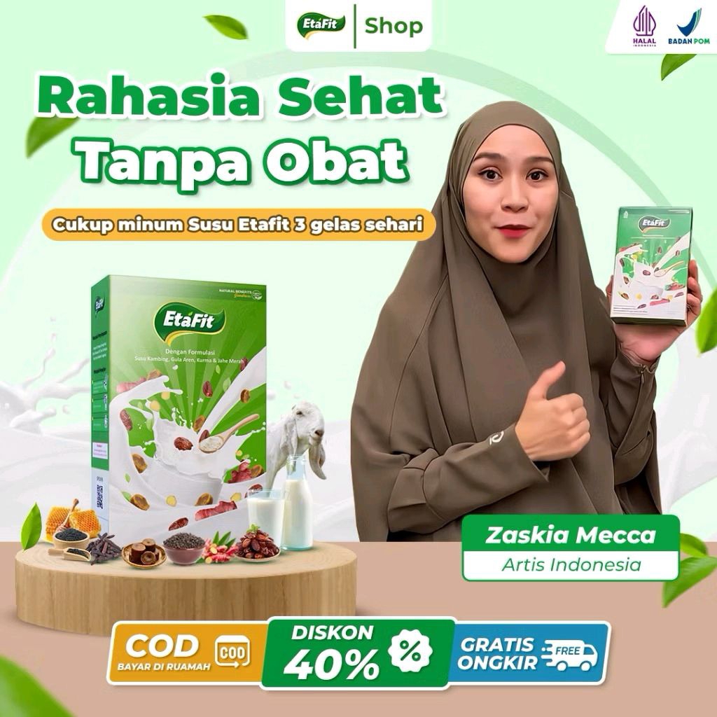 

Paket 2Box ETAFIT - Solusi Paru Paru dan Nafas Sehat - Susu Kambing Etawa Asli 100% Murni